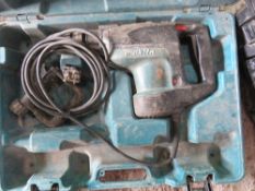 MAKITA 240VOLT MEDIUM BREAKER DRILL. THIS LOT IS SOLD UNDER THE AUCTIONEERS MARGIN SCHEME, THEREFORE