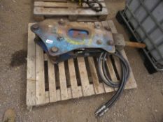 STELCO HYDRAULIC EXCAVATOR BREAKER EX JCB 3CX 45MM PINS, RECENTLY HAD REFURB/NEW SEALS, OWNER RETIRI