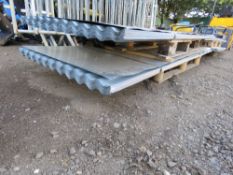 PACK OF 50NO CORRUGATED 8FT LENGTH ROOF SHEETS, GALVANISED. 0.83M WIDTH APPROX.