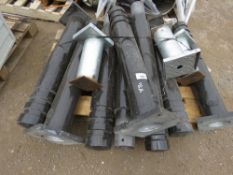 8 X HEAVY DUTY BOLLARDS, UNUSED. 5 ARE FIXED, 3 ARE REMOVABLE WITH INSERT CYLINDERS AS SHOWN.THIS LO