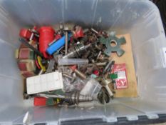 BOX OF ASSORTED MACHINE TOOLING.