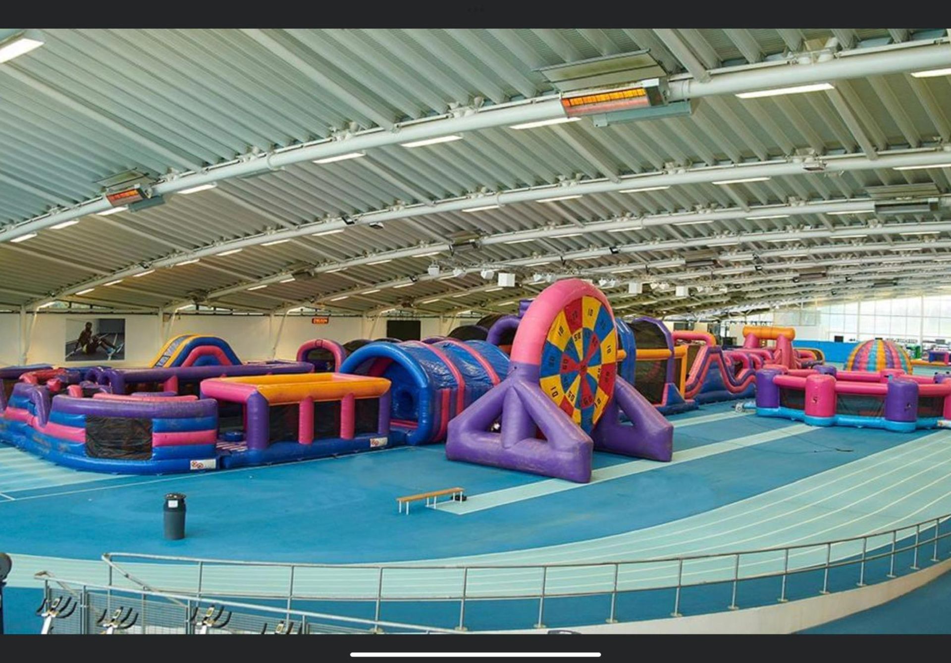 MEGA INFLATABLE OBSTACLE COURSE. INCLUDES BLOWERS. SOURCED FROM COUNCIL PROJECT. BELIEVED PURCHASED