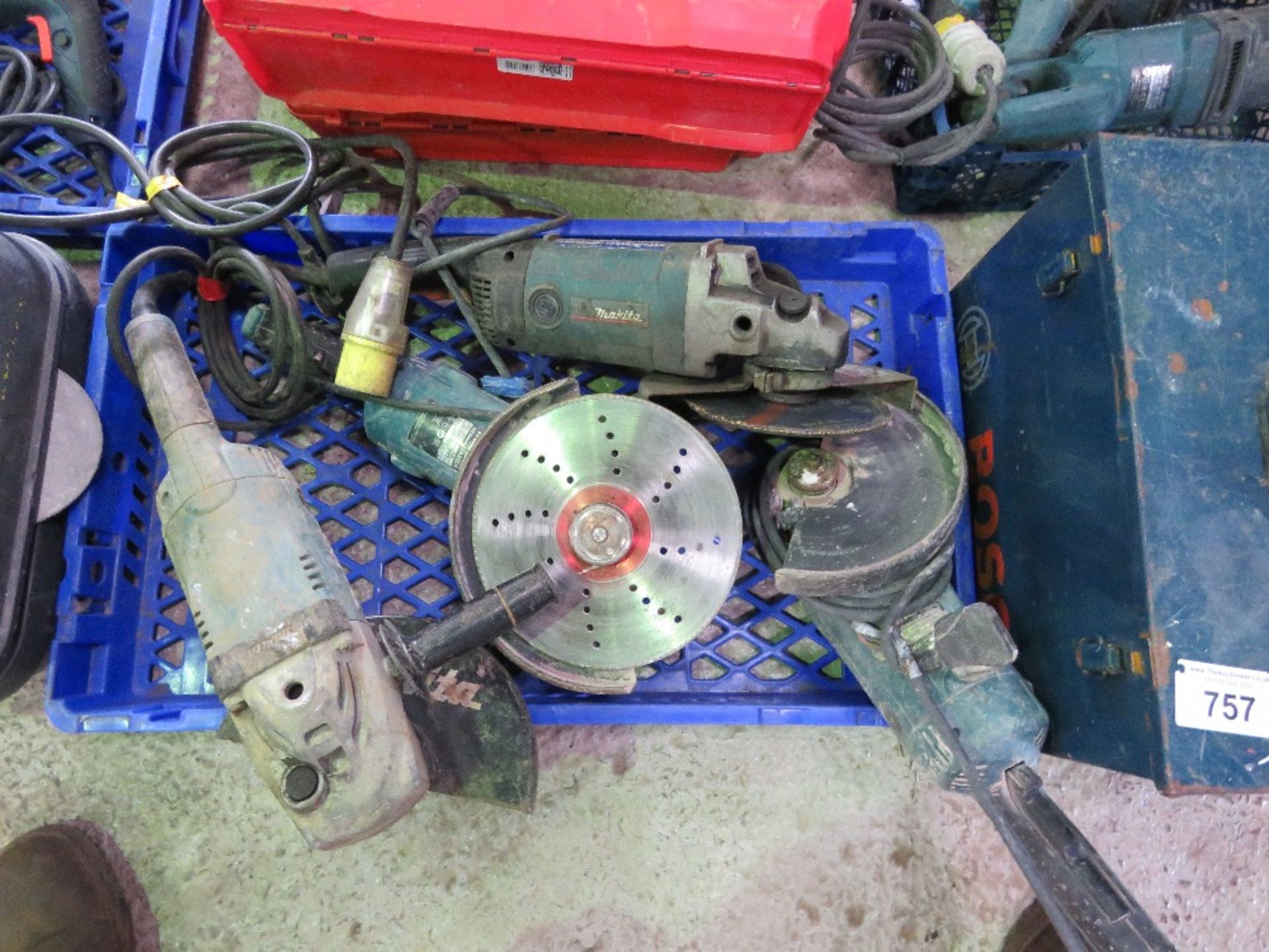 4X LARGE ANGLE GRINDERS THIS LOT IS SOLD UNDER THE AUCTIONEERS MARGIN SCHEME, THEREFORE NO VAT WILL - Image 2 of 3