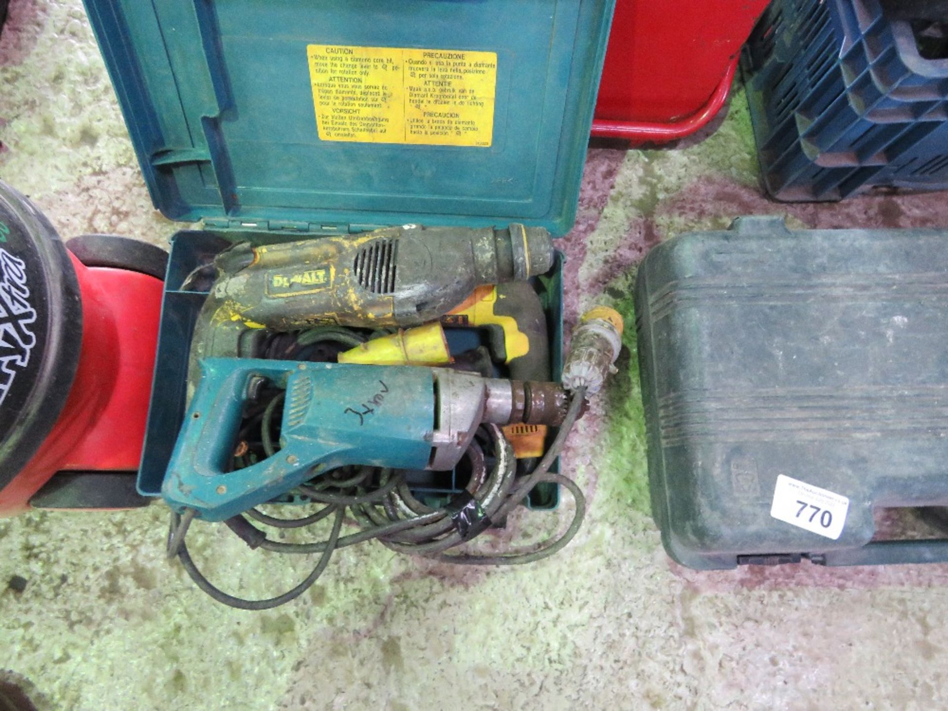 3X 110V DRILLS THIS LOT IS SOLD UNDER THE AUCTIONEERS MARGIN SCHEME, THEREFORE NO VAT WILL BE CHARG - Image 2 of 3
