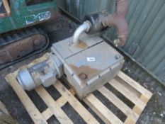 1 X BECKER 3 PHASE POWERED EXTRACTION VACUUM PUMP UNIT.