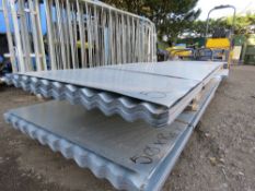 PACK OF 50NO CORRUGATED 8FT LENGTH ROOF SHEETS, GALVANISED. 0.83M WIDTH APPROX.