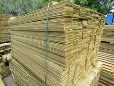 LARGE PACK OF PRESSURE TREATED HIT AND MISS TIMBER CLADDING BOARDS FOR FENCING PANELS ETC @ 1.44M