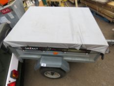 DAXARA 137 SINGLE AXLE TRAILER WITH COVER.