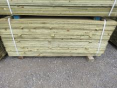 LARGE PACK OF PRESSURE TREATED FEATHER EDGE FENCE CLADDING TIMBER BOARDS: 1.80M LENGTH X 10CM WIDTH