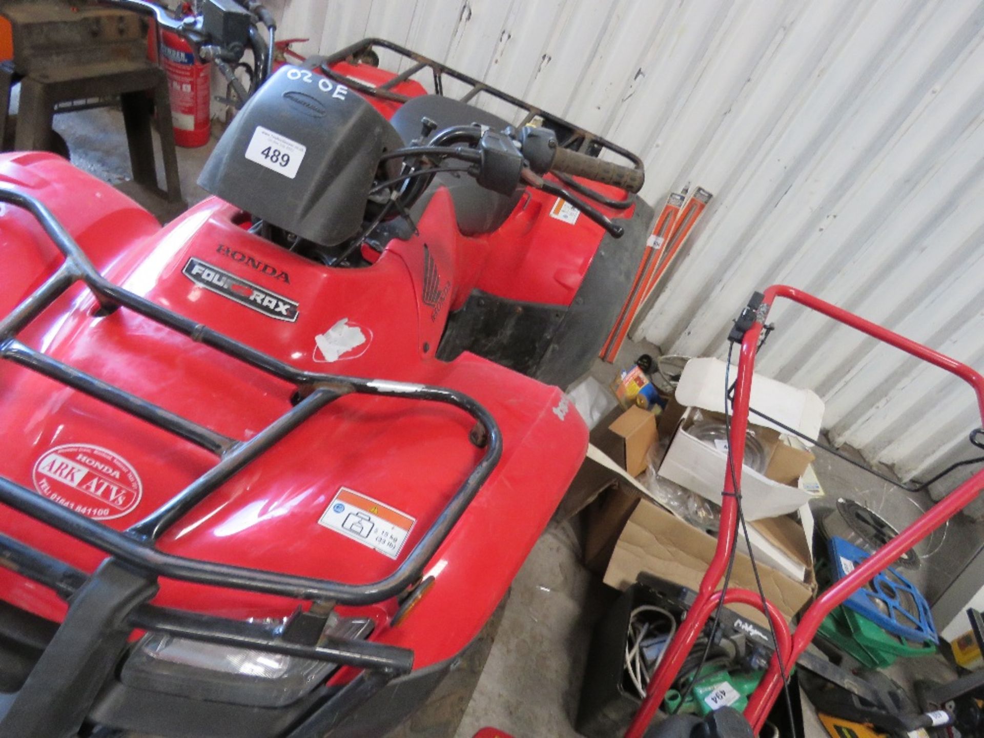 HONDA 2WD QUAD BIKE REG:WA18 HWW. WHEN TESTED WAS SEEN TO DRIVE, STEER AND BRAKE. 8080 REC KMS. - Image 2 of 5