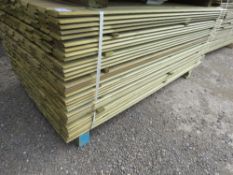 LARGE PACK OF PRESSURE TREATED TIMBER SHIPLAP CLADDING FOR FENCING PANELS ETC @ 1.83M LENGTH 95MM W