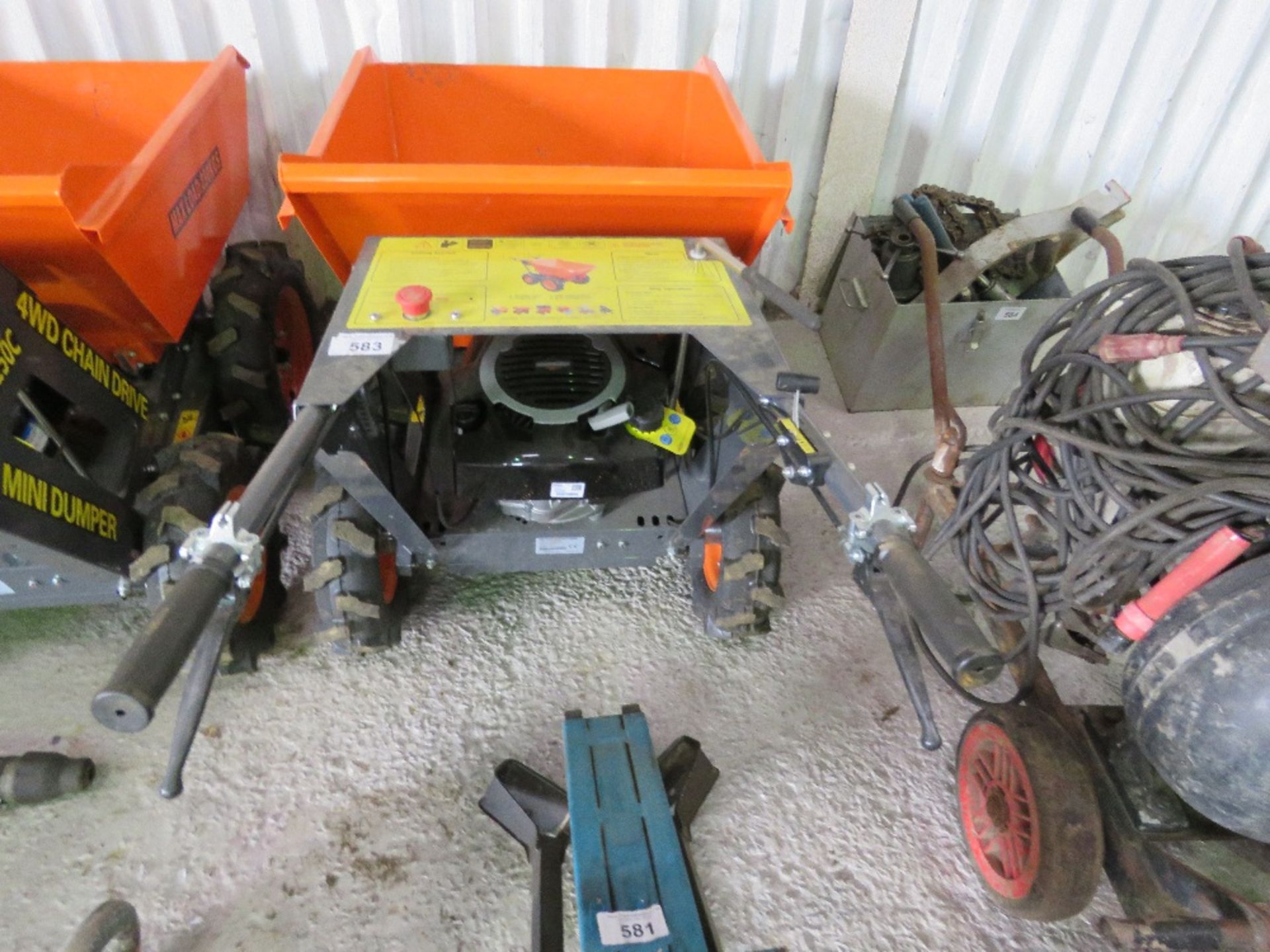 MINI BARROW DUMPER, CHAIN DRIVE, 4WD, UNUSED.