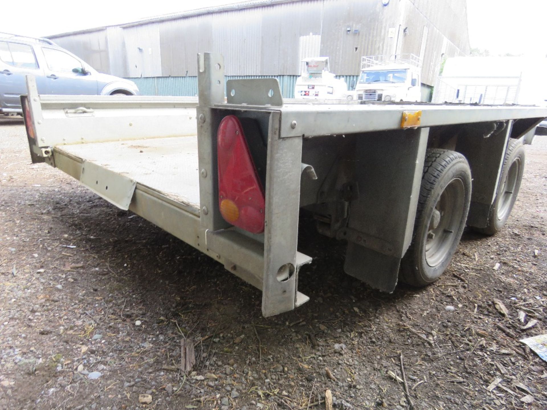 IFOR WILLIAMS TWIN AXLED GD105 PLANT TRAILER 1.6M X 3.05M INTERNAL DIMENSIONS. DRAWBAR CODE: FC24957 - Image 5 of 7