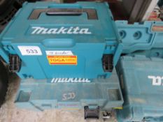 2 X MAKITA BATTERY GRINDERS, CONDITION UNKNOWN.