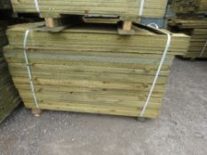 LARGE PACK OF PRESSURE TREATED FEATHER EDGE FENCE CLADDING TIMBER BOARDS: 1.2M LENGTH X 10CM WIDTH A