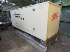 INGERSOLL RAND G200 SKID MOUNTED 200KVA RATED GENERATOR SET WITH JOHN DEERE ENGINE. W