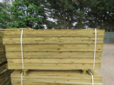 LARGE PACK OF PRESSURE TREATED FEATHER EDGE FENCE CLADDING TIMBER BOARDS: 1.65M LENGTH X 10CM WIDTH