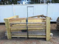 HEAVY DUTY PRE USED TIMBERS 5FT -10FT. THIS LOT IS SOLD UNDER THE AUCTIONEERS MARGIN SCHEME, THEREFO