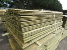 LARGE PACK OF PRESSURE TREATED TIMBER SHIPLAP CLADDING FOR FENCING PANELS ETC @ 1.72M LENGTH 95MM W