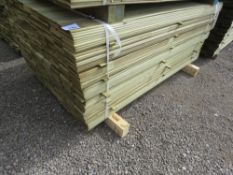 LARGE PACK OF PRESSURE TREATED HIT AND MISS TIMBER CLADDING BOARDS FOR FENCING PANELS ETC @ 1.74M