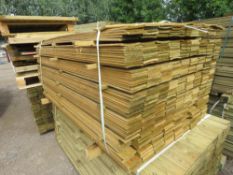 LARGE PACK OF PRESSURE TREATED HIT AND MISS TIMBER CLADDING BOARDS FOR FENCING PANELS ETC @ 1.60M