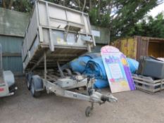 IFOR WILLIAMS TT3017-352 TIPPING TRAILER, 3500KG RATED WITH MESH SIDES. SN: SCKD00000H0714699. WHEN