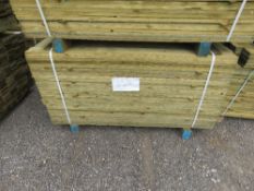 LARGE PACK OF PRESSURE TREATED FEATHER EDGE FENCE CLADDING TIMBER BOARDS: 1.50M LENGTH X 10CM WIDTH