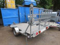 SINGLE AXLED QUAD BIKE / FLAT TRAILER 1.8M WIDE X 2.4M LENGTH BED APPROX. SOURCED FROM LIQUIDATION.