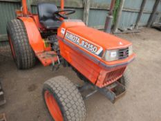 KUBOTA B2150 4WD TRACTOR ON GRASS TYRES. PREVIOUS GOLF CLUB USEAGE. MANUAL GEARBOX. 1508 REC HOURS.