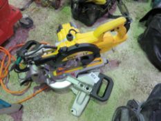DEWALT 240V MITRE SAW THIS LOT IS SOLD UNDER THE AUCTIONEERS MARGIN SCHEME, THEREFORE NO VAT WILL B
