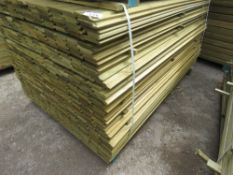 LARGE PACK OF PRESSURE TREATED TIMBER SHIPLAP CLADDING FOR FENCING PANELS ETC @ 1.83M LENGTH 95MM WI