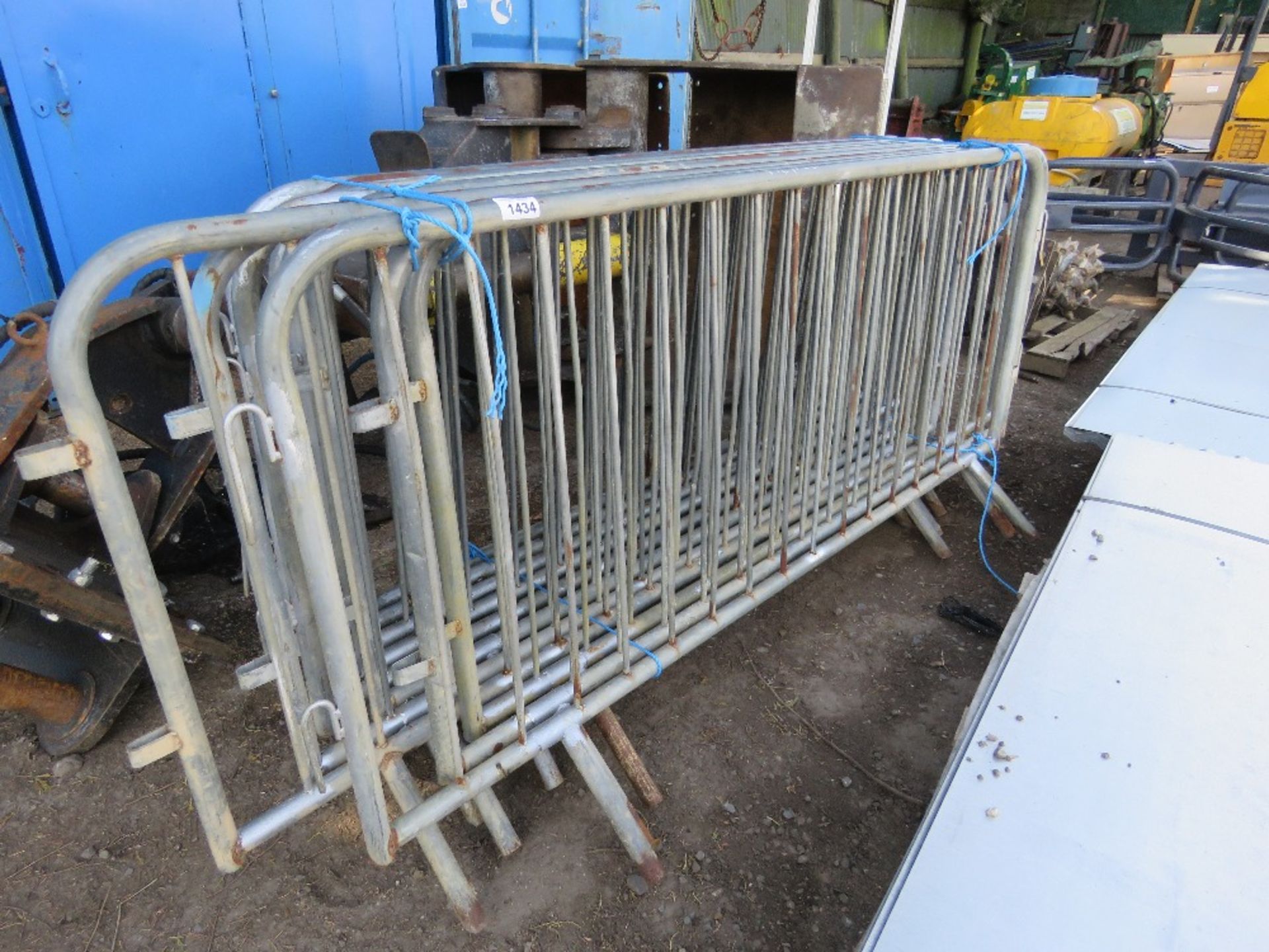 11 X METAL CROWD BARRIERS.