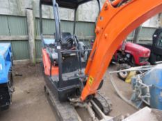 KUBOTA 1.5TONNE MINI DIGGER, YEAR 2004 BUILD APPROX, 3 X BUCKETS, 4954 REC HOURS, SN:055101 PN:1E02