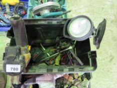 2X BOXES OF ASSORTED POWER TOOLS AND SUNDRIES THIS LOT IS SOLD UNDER THE AUCTIONEERS MARGIN SCHEME,