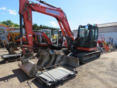 KUBOTA KX080-4 RUBBER TRACKED EXCAVATOR, YEAR 2015 BUILD. only 10% plus vat bp on this item!! WITH