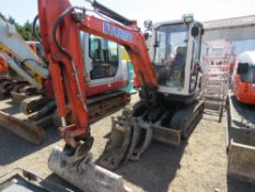 KUBOTA KX71-3 RUBBER TRACKED EXCAVATOR, YEAR 2012 BUILD. WITH 4NO BUCKETS. 5851 REC HOURS. WITH BLAC