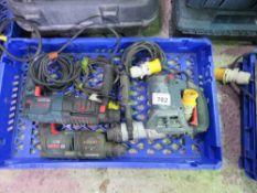 3X BOSCH 110V DRILLS THIS LOT IS SOLD UNDER THE AUCTIONEERS MARGIN SCHEME, THEREFORE NO VAT WILL BE