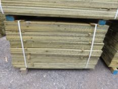 LARGE PACK OF PRESSURE TREATED FEATHER EDGE FENCE CLADDING TIMBER BOARDS: 1.35M LENGTH X 10CM WIDTH