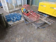 LEURPEA 110VOLT POWERED GANTRY SYSTEM WITH WEIGHTS. OWNER DOWNSIZING.