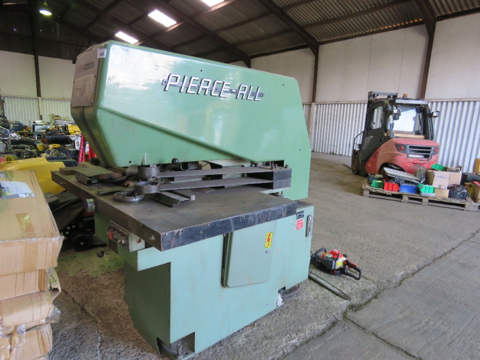 BMG PERCE ALL PUNCHING MACHINE WITH A CABINET FULL OF ASSOCIATED COLLETS AND TOOLING. SOURCED FROM S - Image 2 of 9