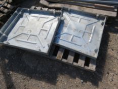 3 X AQK6060 HD MANHOLE ASSEMBLIES FOR PAVED AREAS, UNUSED. THIS LOT IS SOLD UNDER THE AUCTIONEERS MA