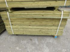 LARGE PACK OF PRESSURE TREATED FEATHER EDGE FENCE CLADDING TIMBER BOARDS: 1.65M LENGTH X 10CM WIDTH