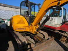 JCB 8056 STEEL TRACKED EXCAVATOR WITH 1 X BUCKET. HOUR CLOCK NOT READING. SN:1296493. WHEN TESTED WA