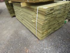 LARGE PACK OF PRESSURE TREATED HIT AND MISS TIMBER CLADDING BOARDS FOR FENCING PANELS ETC @ 1.76M