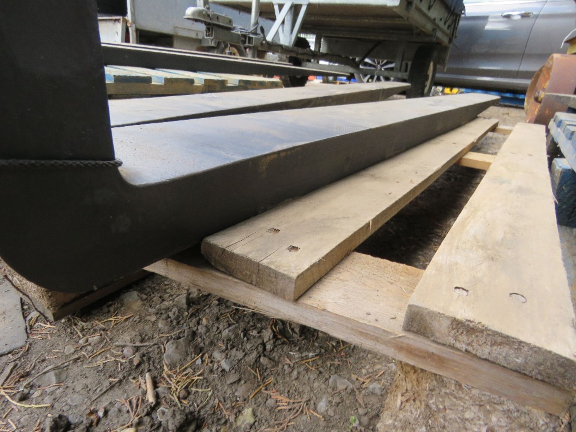 PAIR OF USED FORKLIFT TINES, 20" CARRIAGE, 1.8M LENGTH APPROX. - Image 3 of 3