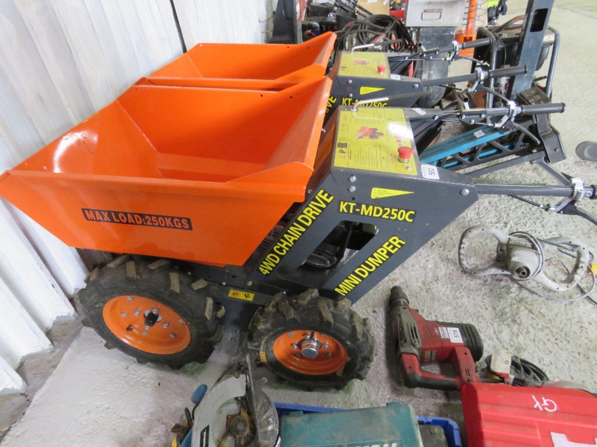 MINI BARROW DUMPER, CHAIN DRIVE, 4WD, UNUSED. - Image 2 of 3