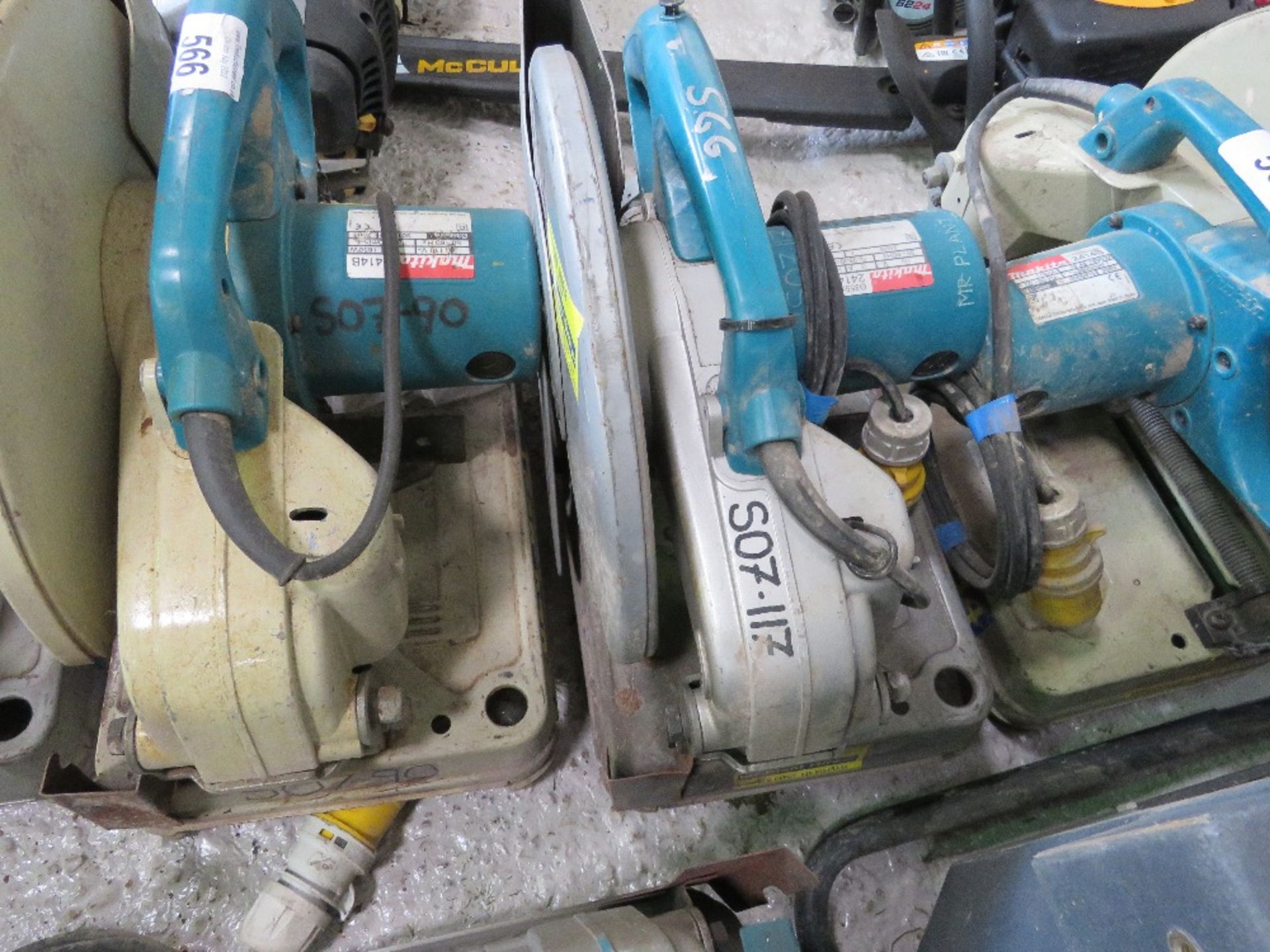 2 X MAKITA 110VOLT METAL CUTTING SAWS. - Image 2 of 2