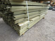 LARGE PACK OF PRESSURE TREATED VENETIAN SLATS FOR FENCING PANELS ETC @ 1.82M LENGTH 45MM WIDE X 17MM