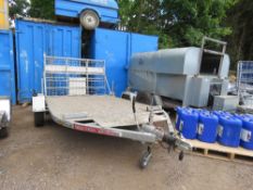SINGLE AXLED QUAD BIKE / FLAT TRAILER 1.8M WIDE X 2.4M LENGTH BED APPROX. SOURCED FROM LIQUIDATION.