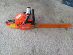 DEKO PETROL ENGINED CHAINSAW, UNUSED.